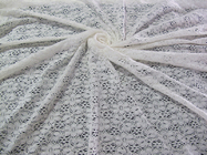 ผ้าคอตตอนสีงาช้างผ้าลูกไม้ไนล่อนเนื้อผ้าปลอดสาร AZO สำหรับชุดเลดี้ CY-DK0029