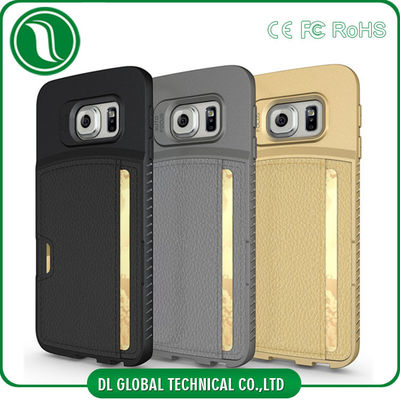 น้ำหนักเบาที่กำหนดเองกรณีหนังโทรศัพท์มือถือสำหรับ Samsung Galaxy S6