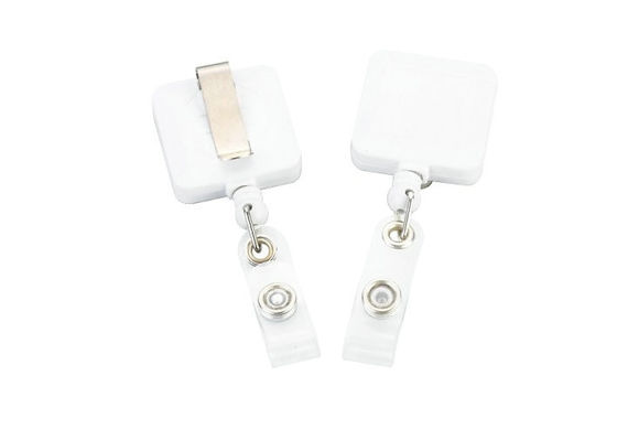 ดำ, สีที่กำหนดเองแคว Retractable ID Badge Reels / บัตรเครดิตพวงกุญแจโยโย่ 30222