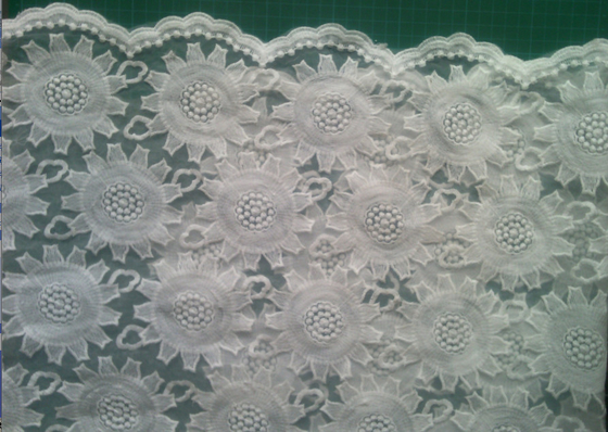 80cm organza ปักลูกไม้ผ้าฝ้ายสำหรับชุดแต่งงาน