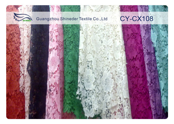 ผ้าฝ้ายไนลอนปักลายปักที่มีความกว้าง 120 ซม. CY-CX108
