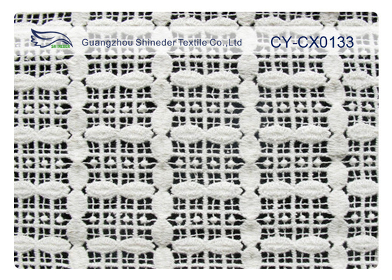 ความกว้าง 120 ซม. ผ้าลมปักลายแฟนซีลูกไม้ CY-CX0133