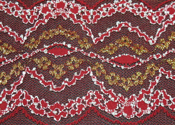 ชุดชั้นใน Elastic Metallic Eyelet Lace Fabric, Anti-Static และ Multi Coloured