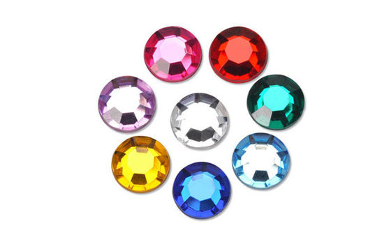 สีฟ้ากระเป๋าเสื้อผ้าอุปกรณ์อะคริลิเพชรอัญมณีกลับแบนคริลิค Rhinestone