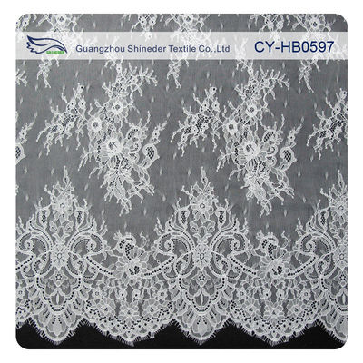 แฟชั่นไนล่อนยืดขนตาสับลูกไม้ Trim / Embroidered ผ้าลูกไม้