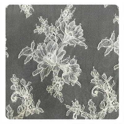 Ivory Eyelash Chantilly Lace Trim, ผ้าลินินจากผ้าลูกไม้