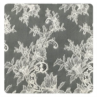 Ivory Eyelash Chantilly Lace Trim, ผ้าลินินจากผ้าลูกไม้