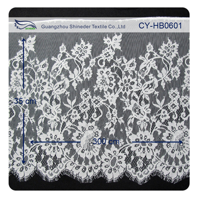 Nail Eyelet Lace Trim, Floral Scallop ชุดเจ้าสาวสำหรับชุดราตรี