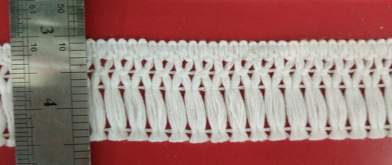 สั้น Fringe Qmilch ละลายน้ำลูกไม้ / พู่สำหรับการตกแต่ง