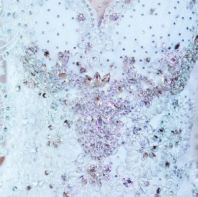 หรูหราลูกปัด Rhinestone ชุดแต่งงาน, ผู้หญิง tulle ชุดแต่งงานอ้วน
