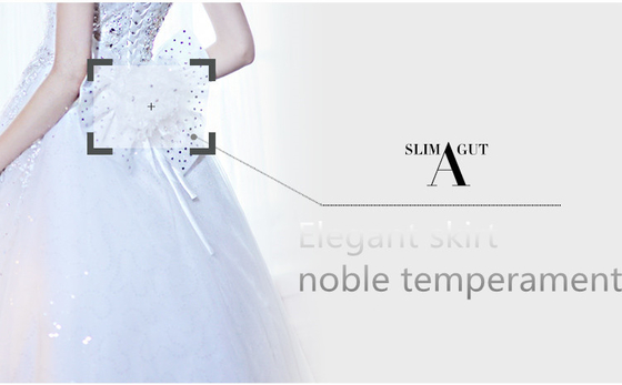 หรูหราลูกปัด Rhinestone ชุดแต่งงาน, ผู้หญิง tulle ชุดแต่งงานอ้วน