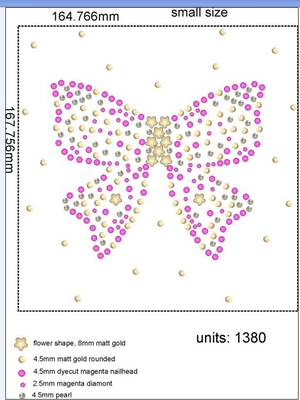ดอกไม้แก้ไข Rhinestone โอนครึ่งรอบ Rhinestone เอสจีเอที่มีสีสัน