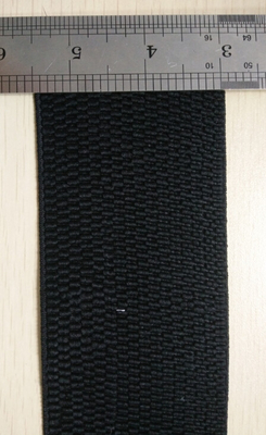 ดำ webbing ยืดหยุ่นไนลอน / แปนเด็กซ์สำหรับการตัดเย็บเสื้อผ้าใน 2.5 &quot;width
