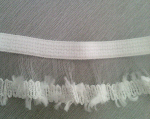 สีขาวทอ webbing ยืดหยุ่น / ทำเอง 2.5cm ไนลอนเทปยืดหยุ่น