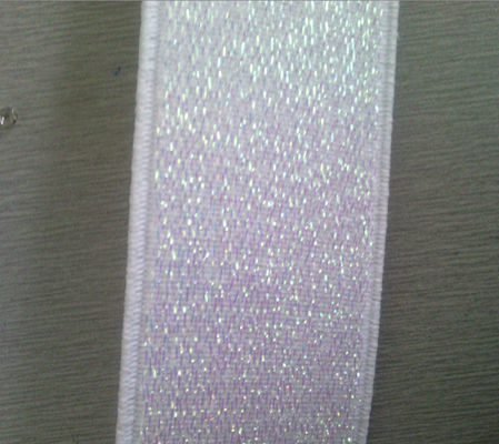 ไนลอนสะท้อนแสงทอ webbing ยืดหยุ่นสำหรับเสื้อผ้าและเข็มขัด 3.2cm