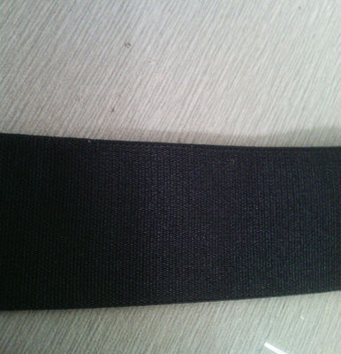 เสื้อผ้าและเข็มขัดสีดำธรรมดายาง Webbing ยางยืดสำหรับกระเป๋าถือ / บรรจุรถเข็น
