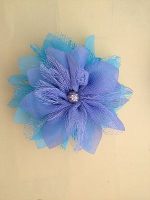 ดอกไม้สีฟ้า Corsage ผ้าดอกไม้ช่อดอกไม้สำหรับเด็กแต่งตัว
