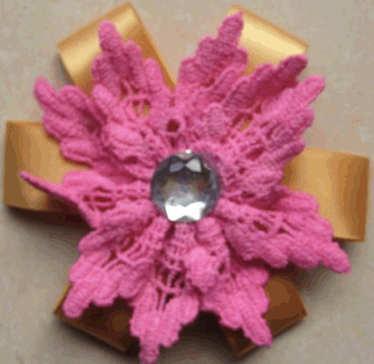 ผ้าฝ้ายลูกไม้ดอกไม้ประดิษฐ์ Corsage ทอสำหรับเสื้อผ้า, ทำด้วยมือทอดอก