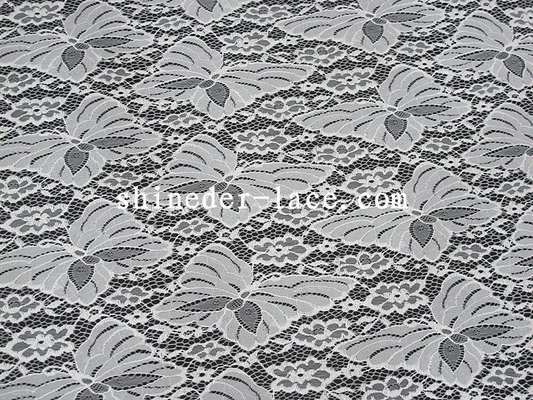 การออกแบบผีเสื้อสีขาวผ้าไนลอนผ้า Jacquard Technics สำหรับชุด SYD-0179