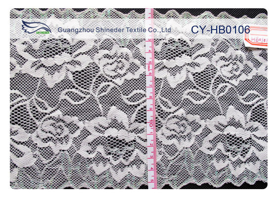 OEM / ODM ออกแบบลูกไม้ไนลอนด้วยวัสดุยืดหยุ่นสำหรับเสื้อ CY-HB0106